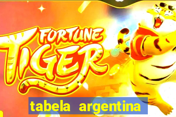 tabela argentina torneo betano